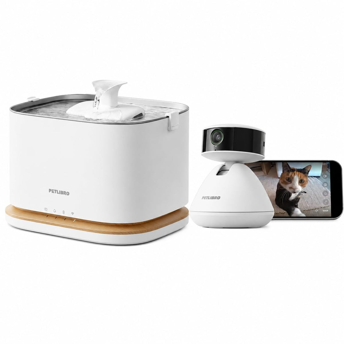 3L Cordless Smart Pet Water Fountain with Stainless Steel Tray