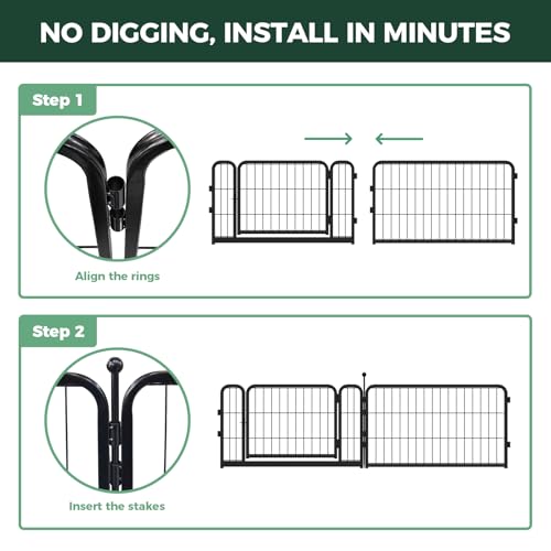 FXW No Dig Garden Fence, Outdoor for Yard