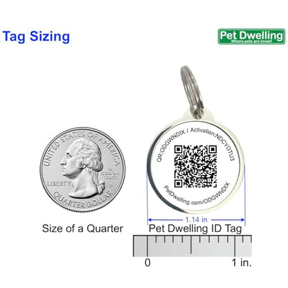QR Code Pet ID Tag with Personalized Online Profile
