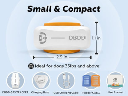 AI Dog GPS Tracker with Virtual Fence & Health Monitoring