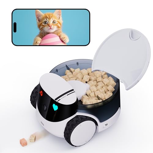 Enabot EBO ROLA PetPal Mobile 2.5K Pet Camera Robot with Treat Dispenser
