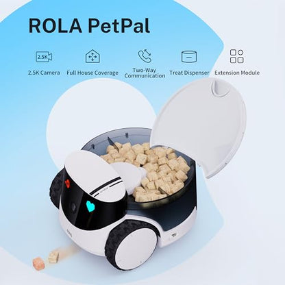 Enabot EBO ROLA PetPal Mobile 2.5K Pet Camera Robot with Treat Dispenser