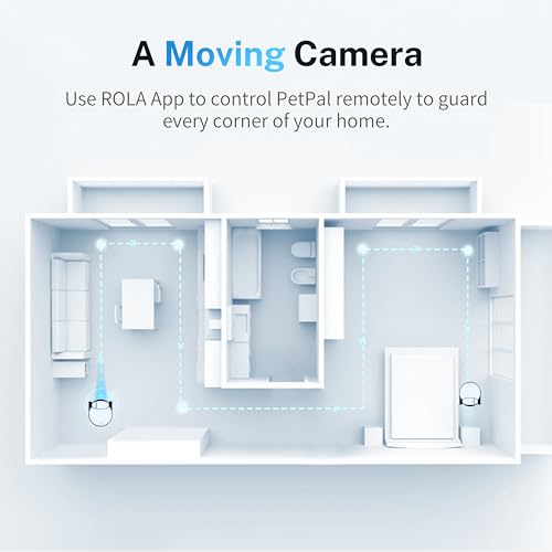 Enabot EBO ROLA PetPal Mobile 2.5K Pet Camera Robot with Treat Dispenser