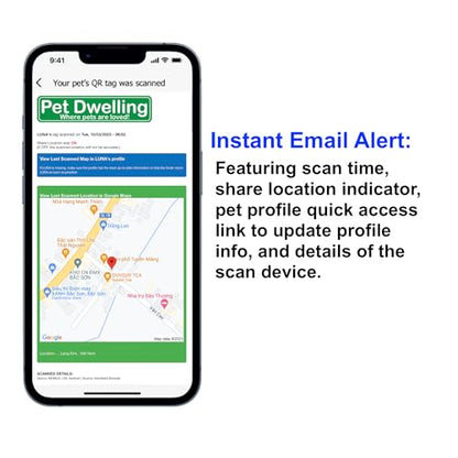QR Code Pet ID Tag with Personalized Online Profile