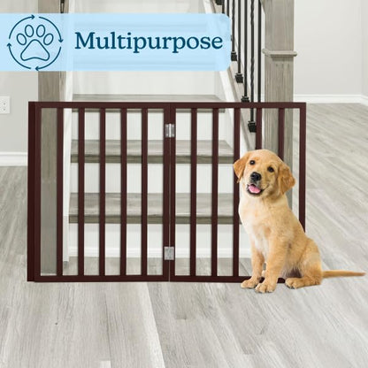 Freestanding Retractable Pet Gate for Doorways & Stairs