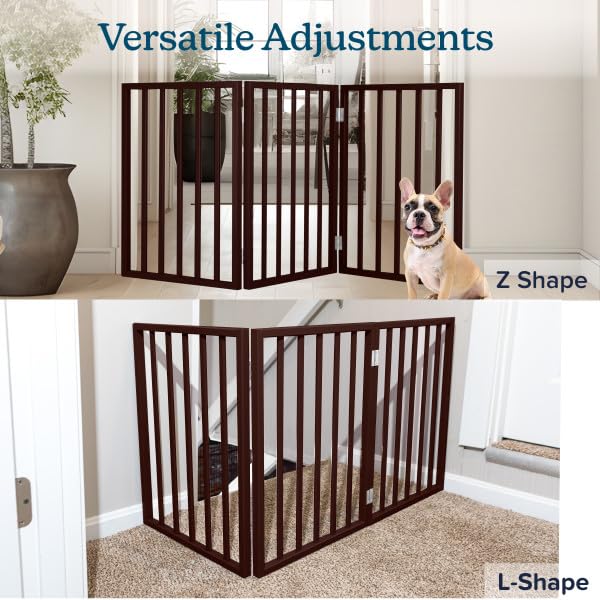 Freestanding Retractable Pet Gate for Doorways & Stairs