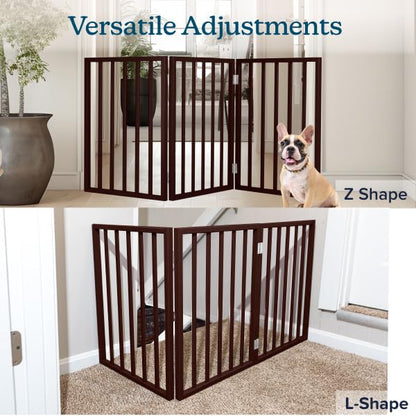 Freestanding Retractable Pet Gate for Doorways & Stairs