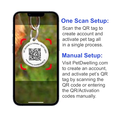 QR Code Pet ID Tag with Personalized Online Profile