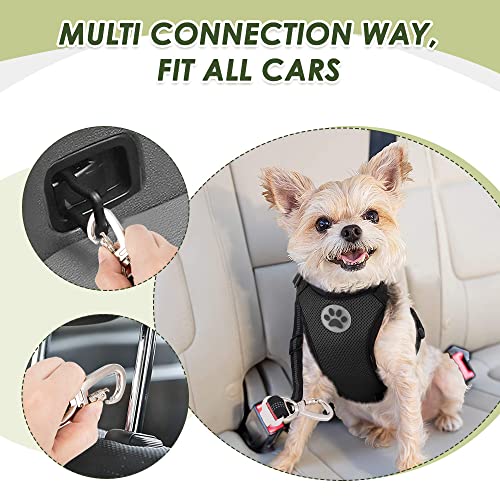 SlowTon Dog Seatbelt, 2 Pack Adjustable Heavy Duty Safety Dog Seat Belt