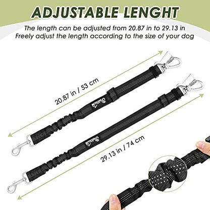SlowTon Dog Seatbelt, 2 Pack Adjustable Heavy Duty Safety Dog Seat Belt