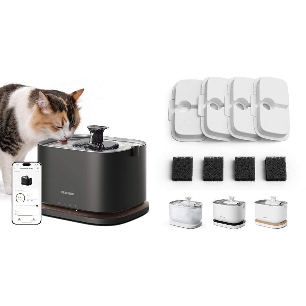 3L Cordless Smart Pet Water Fountain with App Monitoring