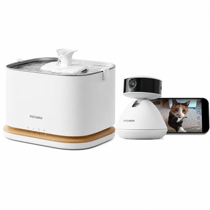 3L Cordless Smart Pet Water Fountain with Stainless Steel Tray