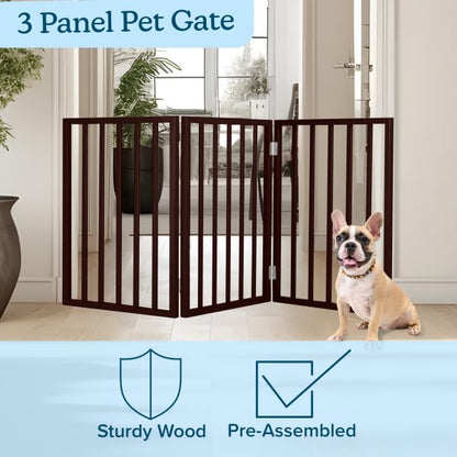 Freestanding Retractable Pet Gate for Doorways & Stairs