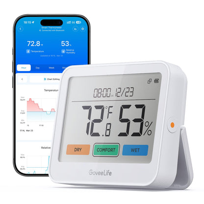5-in-1 WiFi Temperature & Humidity Monitor with Weather Station