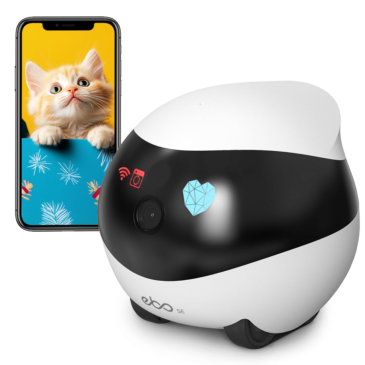 Enabot EBO SE Home Robot Camera: 1080P Mobile FamilyBot Pet Companion