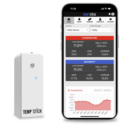 Wireless WiFi Temperature & Humidity Sensor with Remote Alerts
