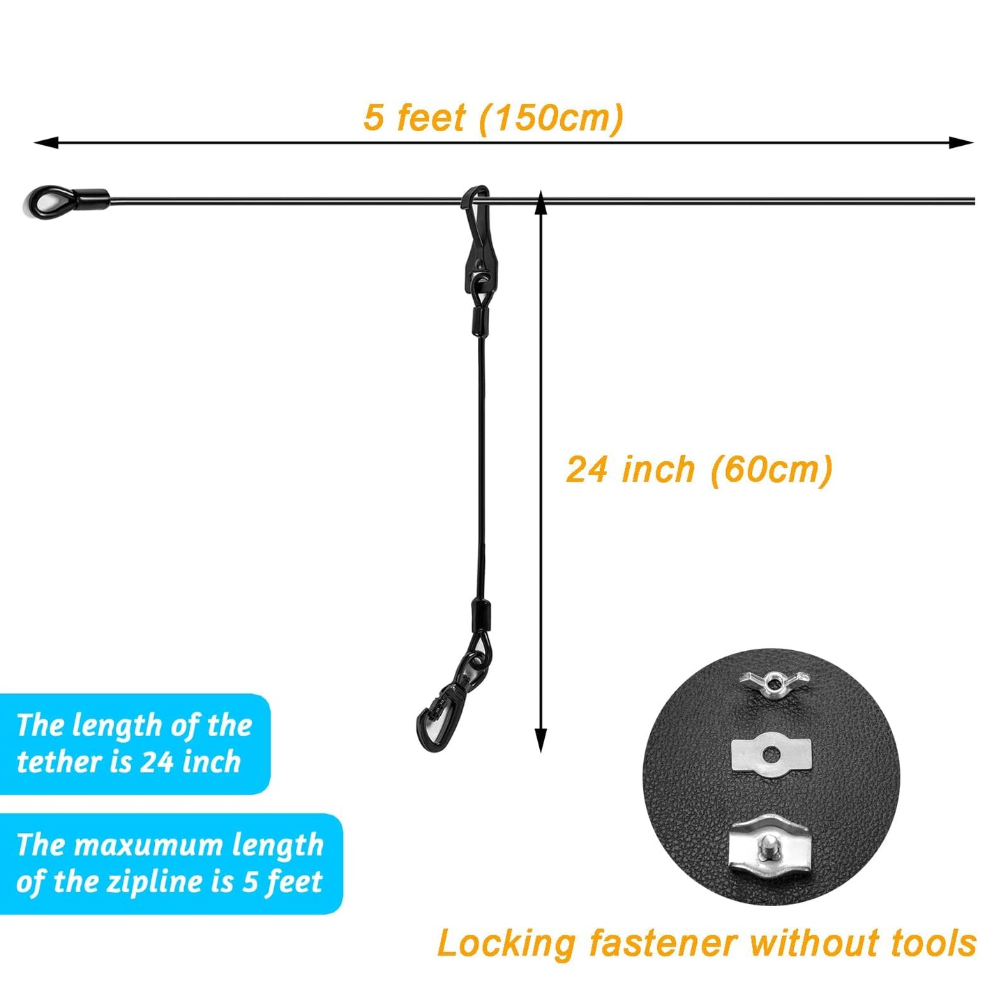 No-Chew Dog Car Seat Belt & Safety Restraint Tether Cable