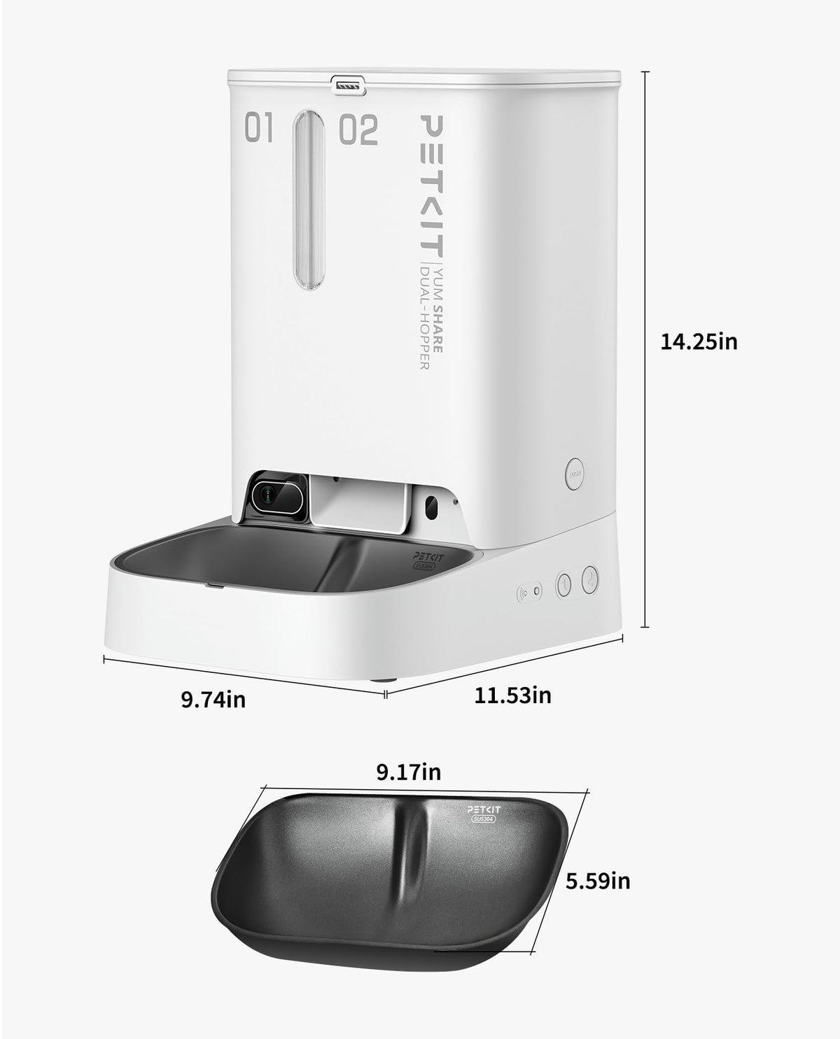1080P Smart Pet Feeder with Camera & Two-Way Audio