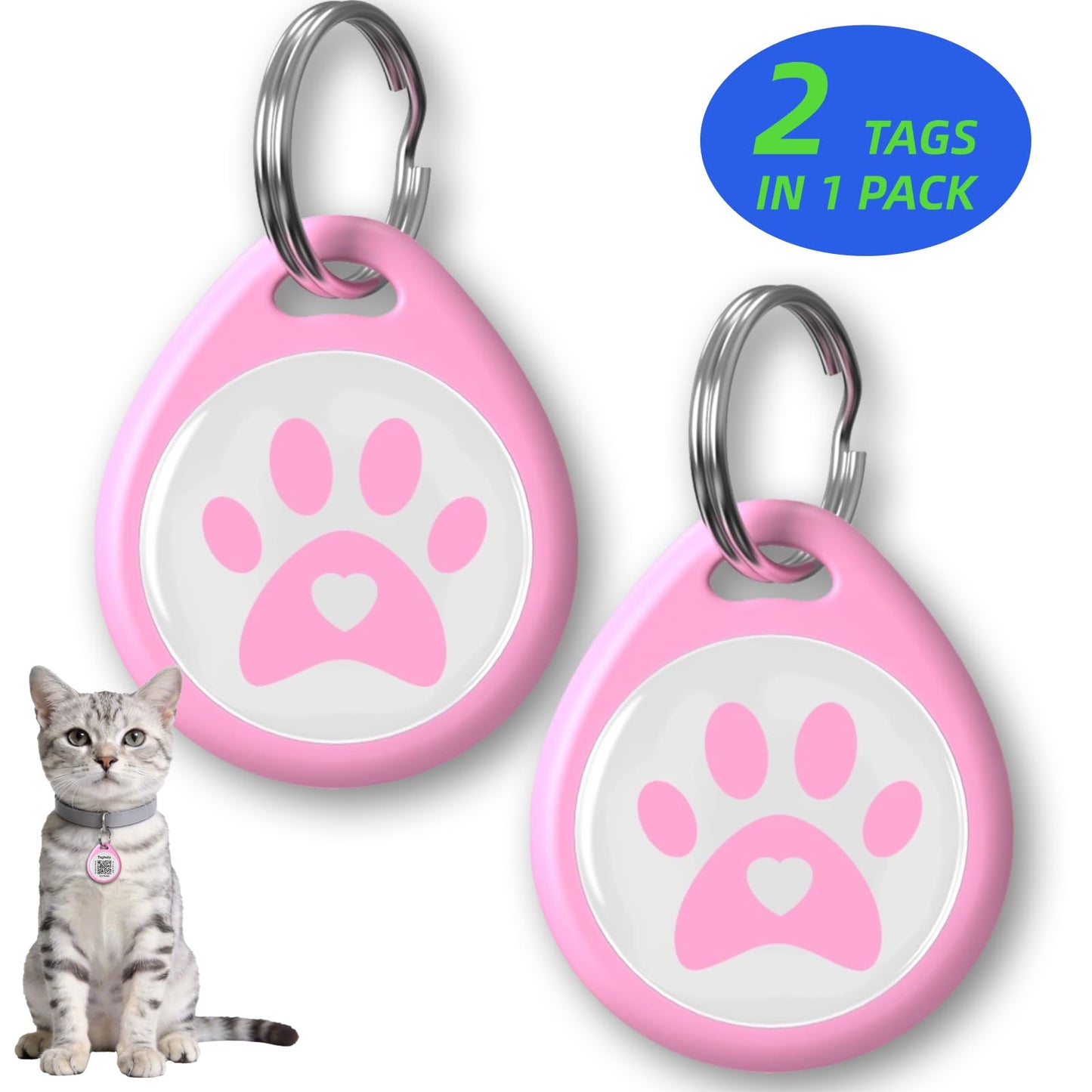 QR Code Pet ID Tag with Scan Alerts & Digital Profile