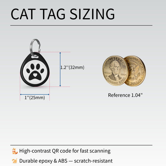 QR Code Pet ID Tag with Scan Alerts & Digital Profile