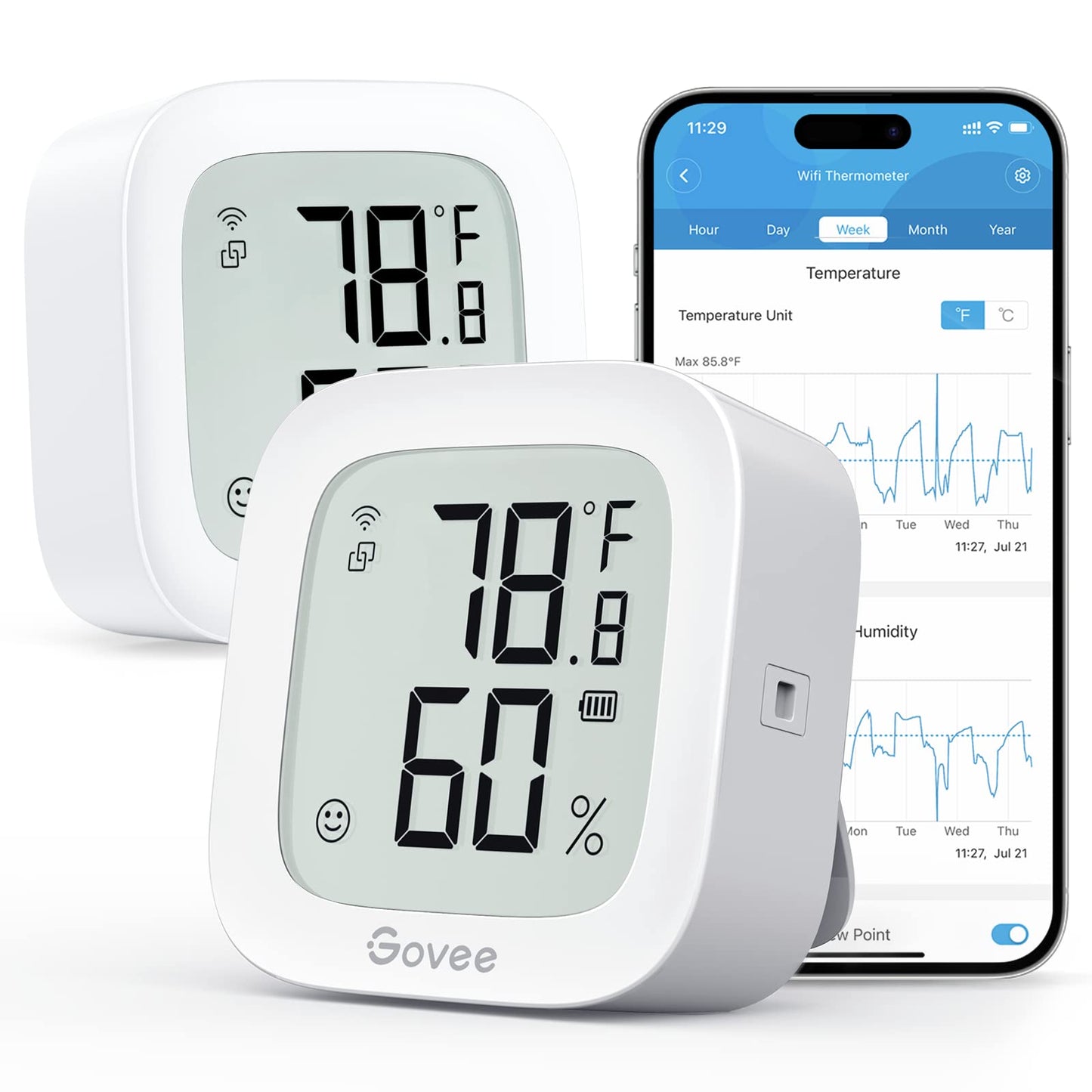 WiFi Temperature & Humidity Monitor with E-Ink Display