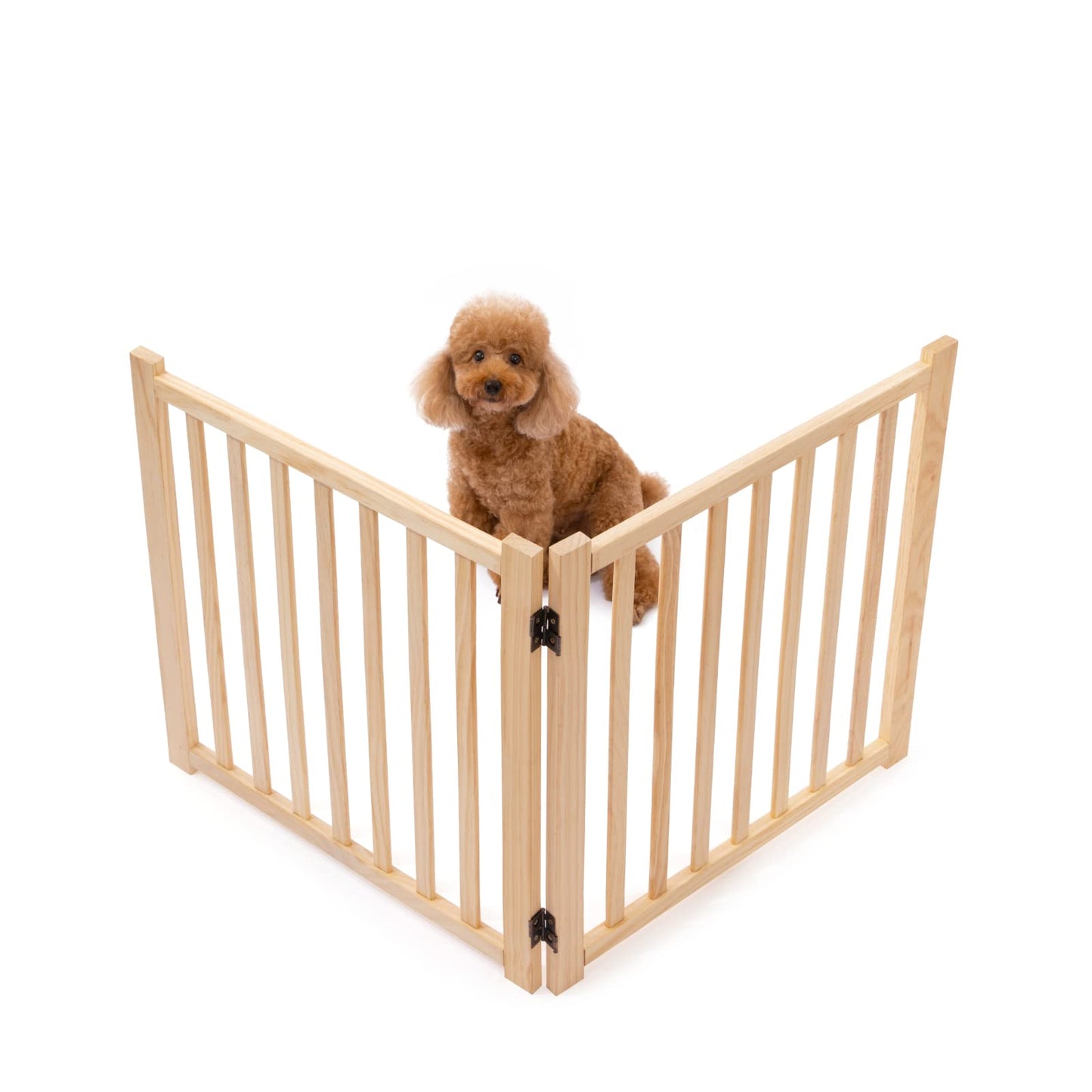 Wooden Freestanding Pet Gate for Doorways & Stairs