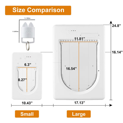 Smart Electronic Pet Door with 3 Modes & Sensor Key