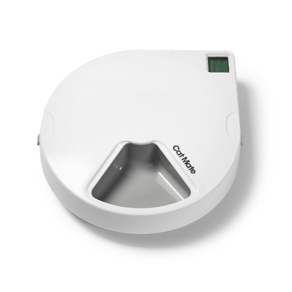 Cat Mate C500 Automatic 5 Bowl Digital Timer-Controlled Pet Feeder and Accessories