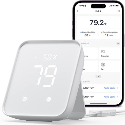 Smart WiFi Temperature & Humidity Hub with Light Sensor