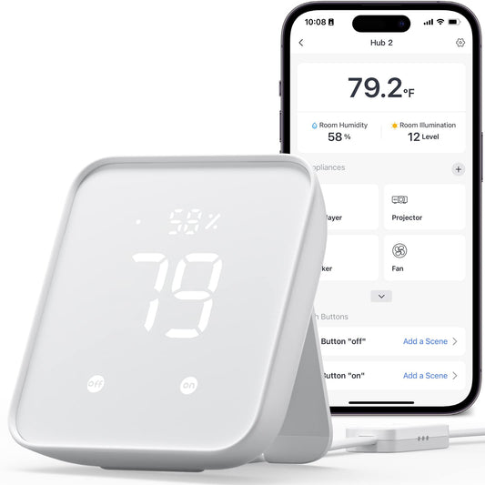 Smart WiFi Temperature & Humidity Hub with Light Sensor