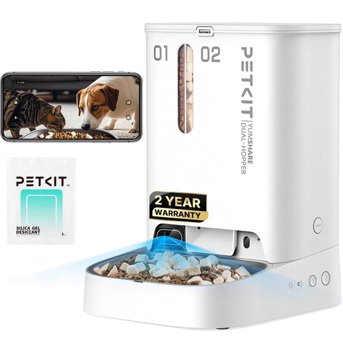 1080P Smart Pet Feeder with Camera & Two-Way Audio