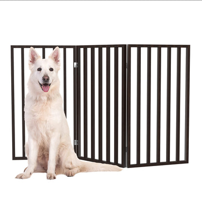Foldable Wooden Pet Gate for Doorways, Hallways & Stairs