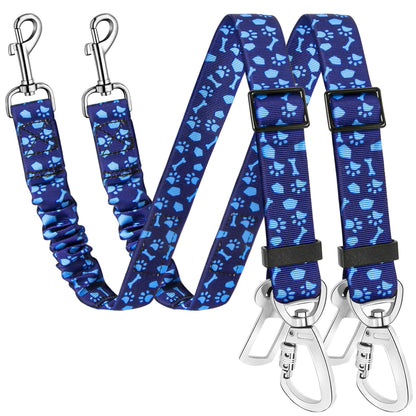 SlowTon Dog Seatbelt, 2 Pack Adjustable Heavy Duty Safety Dog Seat Belt