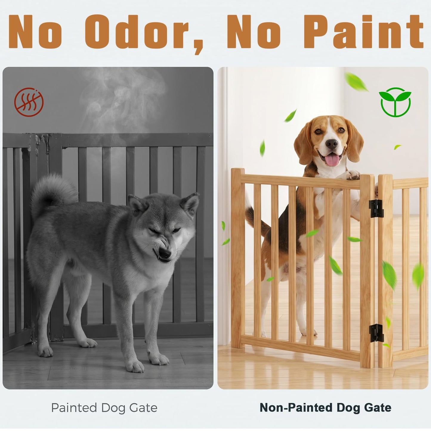 Wooden Freestanding Pet Gate for Doorways & Stairs