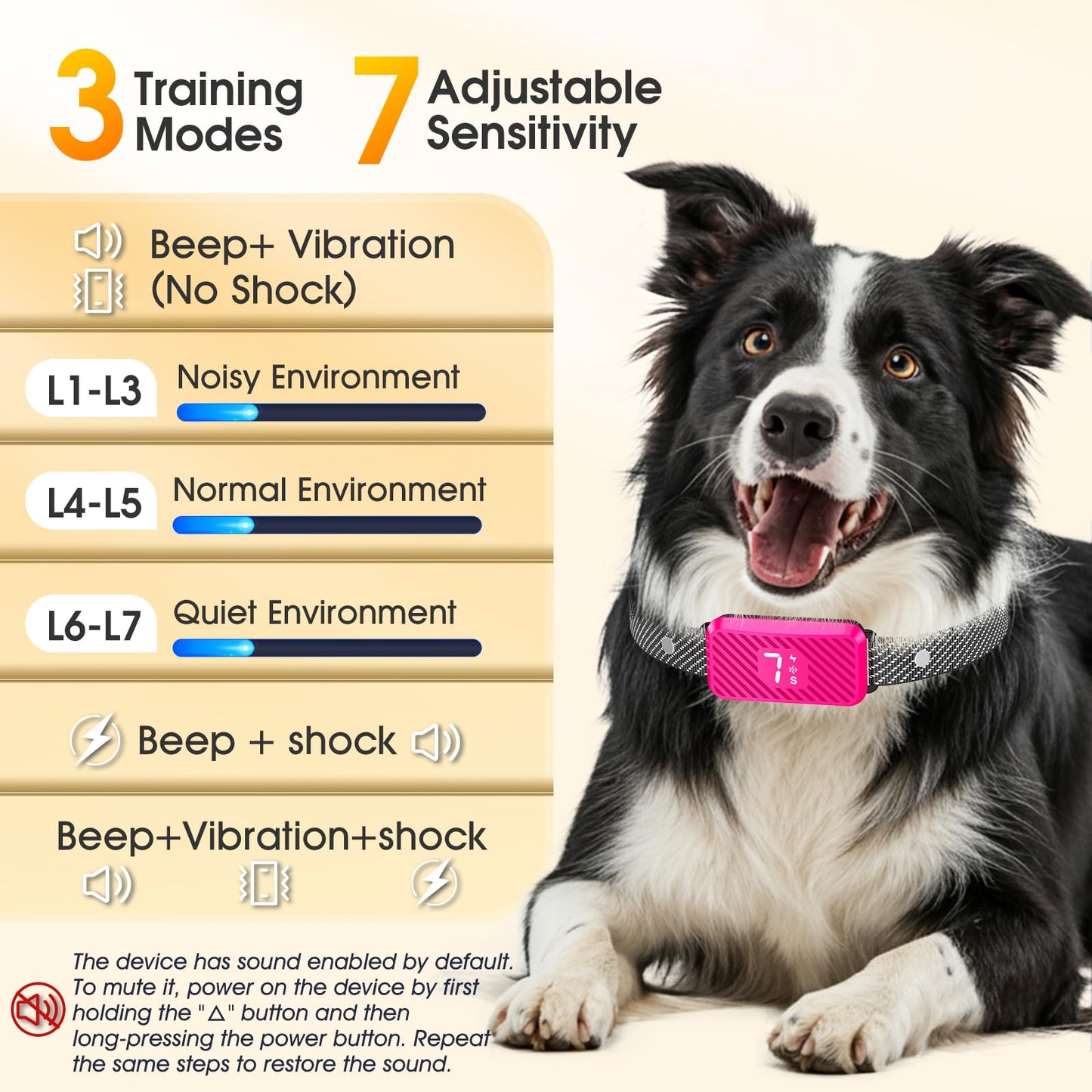 KJKZO Dog Bark Collar for Large Medium Small Dogs,p
