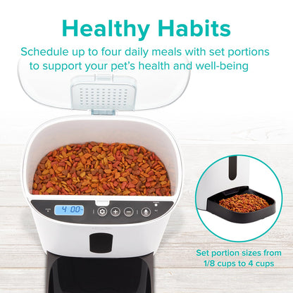 Automatic Pet Feeder with Portion Control & Voice Recording