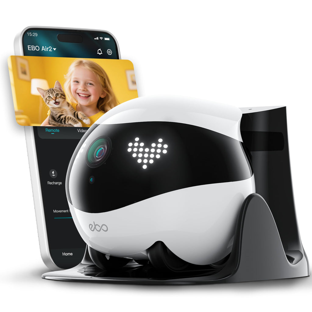 2K Smart Pet Camera Robot with Two-Way Talk & Night Vision