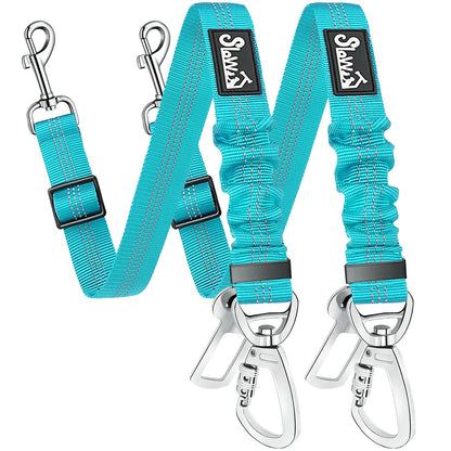 SlowTon Dog Seatbelt, 2 Pack Adjustable Heavy Duty Safety Dog Seat Belt