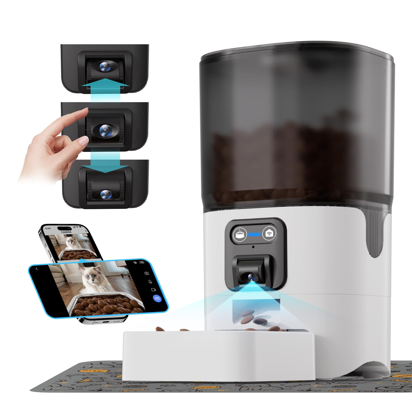 6L Smart Automatic Pet Feeder with Camera & WiFi App