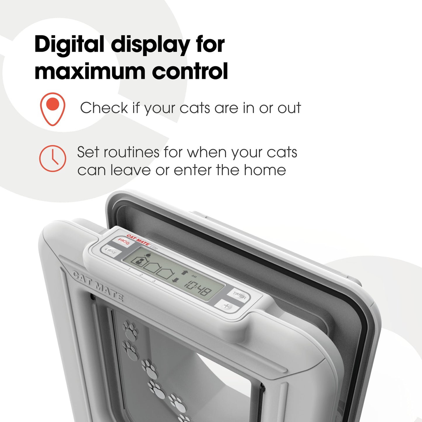 Microchip Smart Cat Door with Timer Control & LCD Display