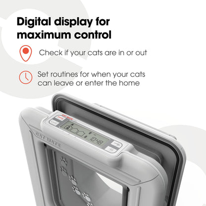Microchip Smart Cat Door with Timer Control & LCD Display