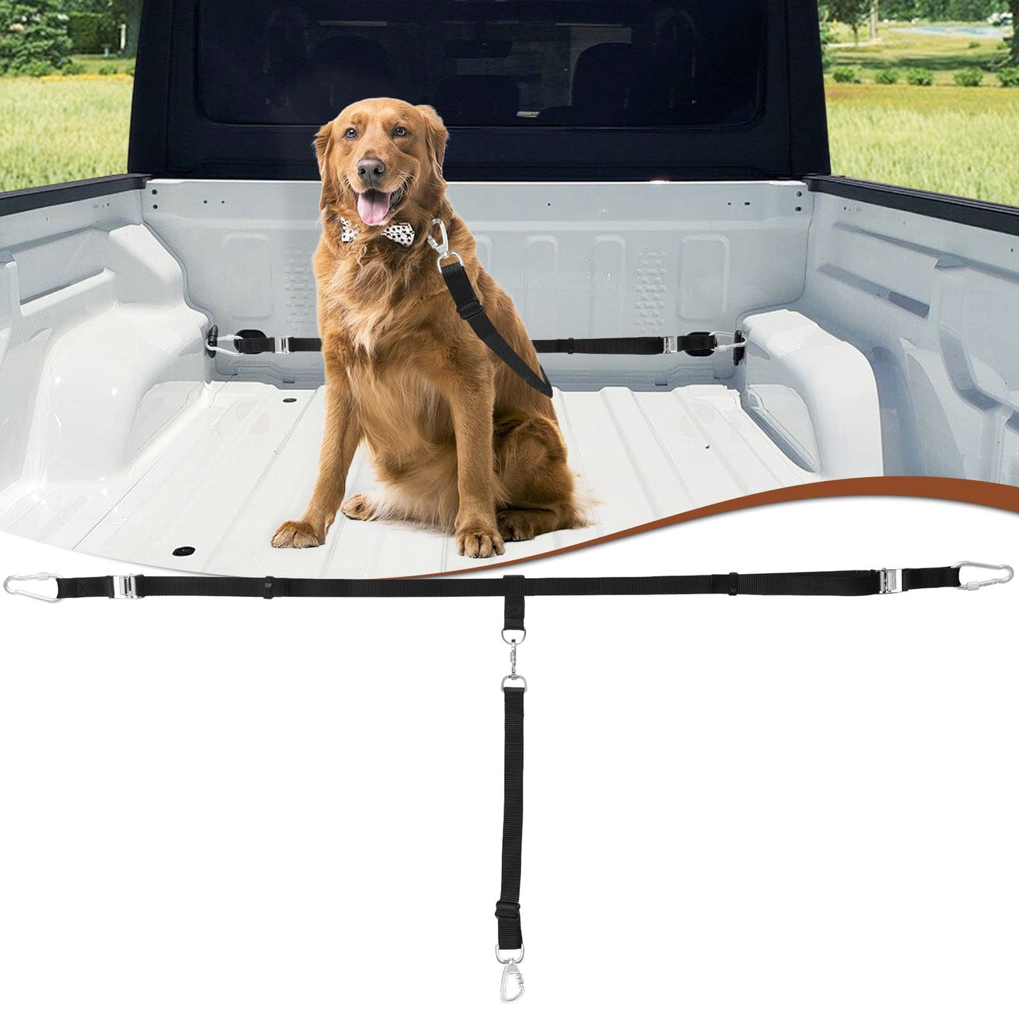 Snagle Paw Dog Leash for Truck Bed, Up to 150 lbs, 1 or 2 Dogs