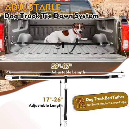 Snagle Paw Dog Leash for Truck Bed, Up to 150 lbs, 1 or 2 Dogs