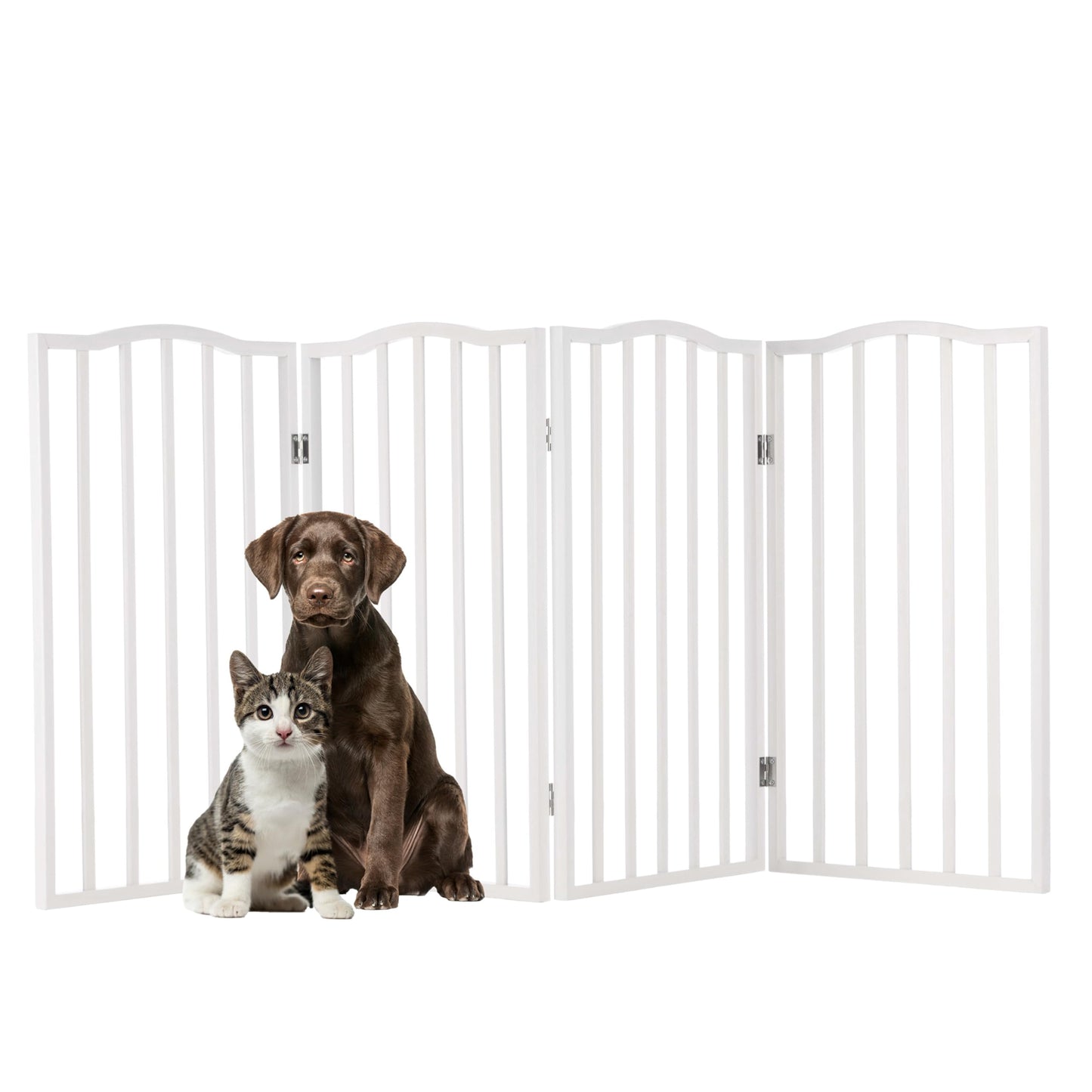 Foldable Wooden Pet Gate for Doorways, Hallways & Stairs