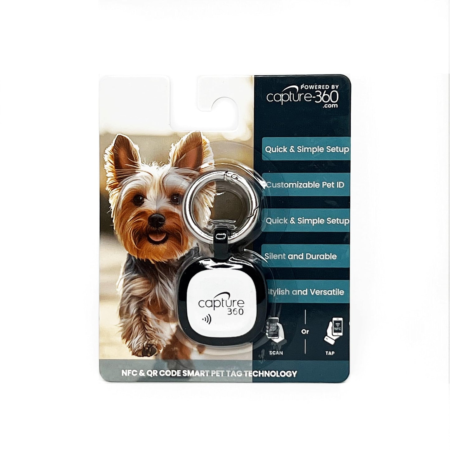 QR & NFC Smart Pet ID Tag with Digital Profile & Lost Pet Finder