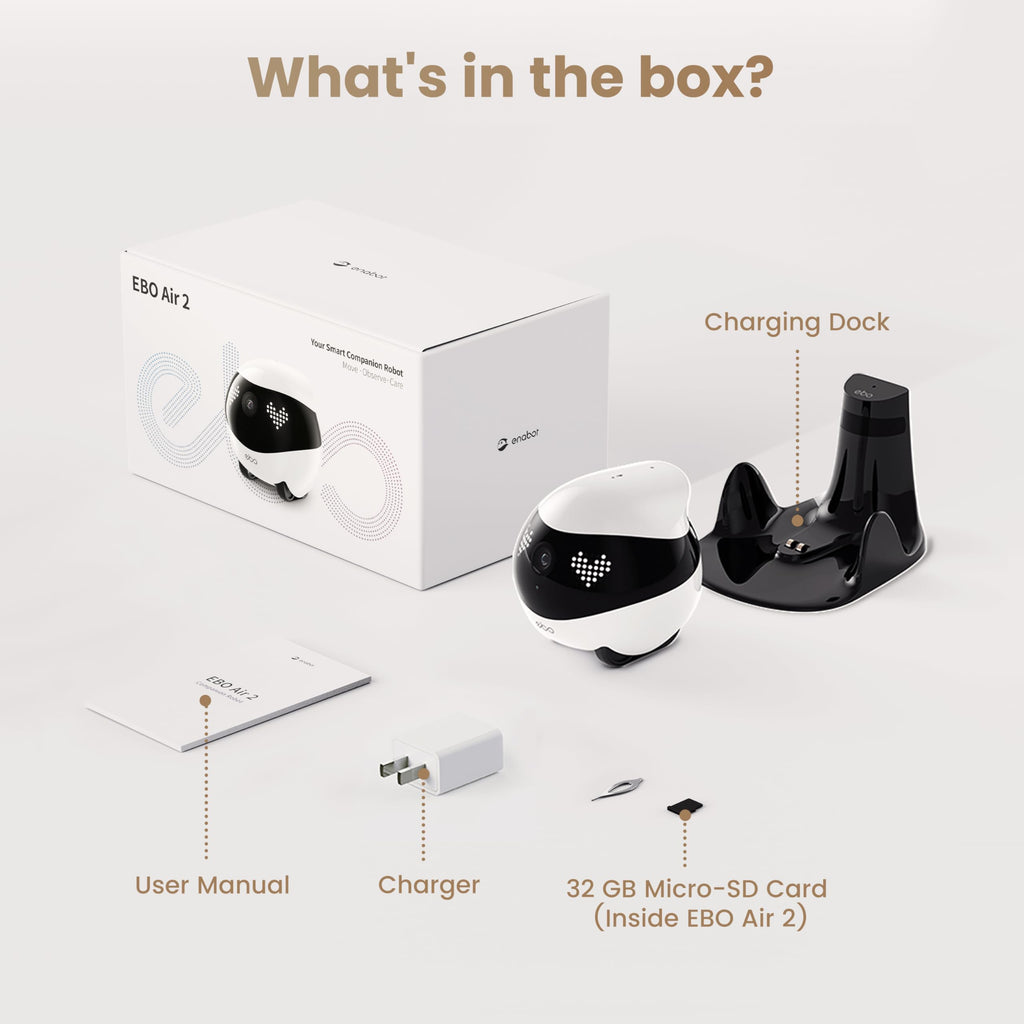 2K Smart Pet Camera Robot with Two-Way Talk & Night Vision