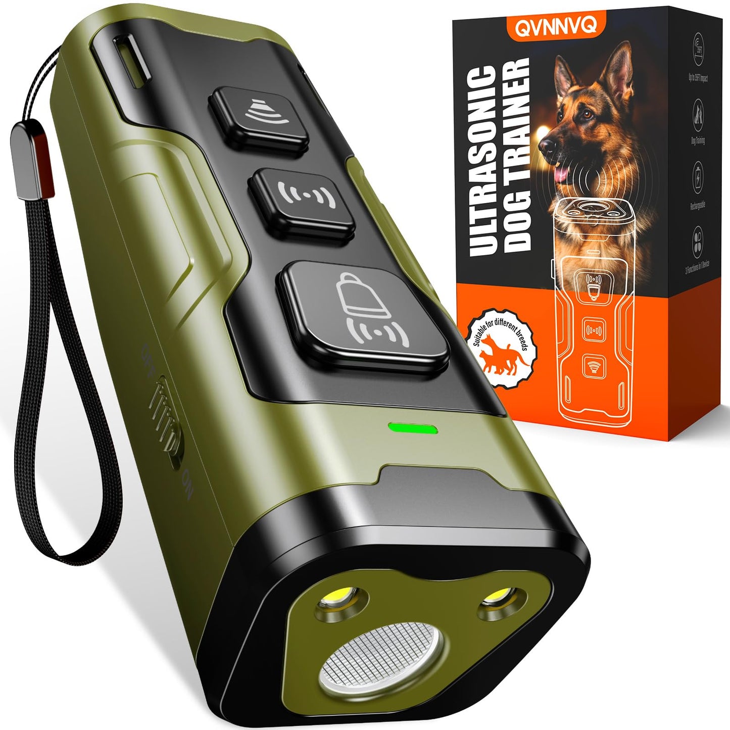 Ultrasonic Anti-Bark Device with 4 Modes & 50-Foot Range