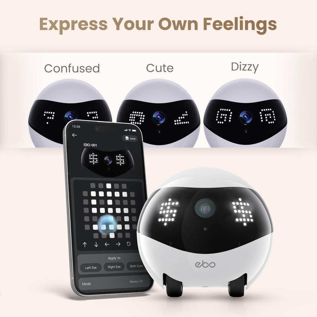 2K Smart Pet Camera Robot with Two-Way Talk & Night Vision
