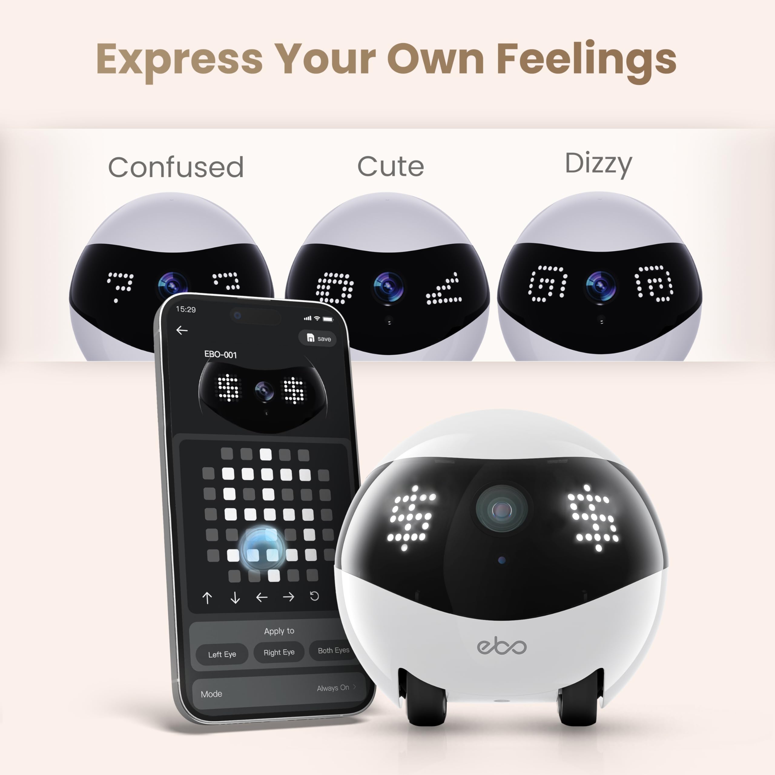 2K Smart Pet Camera Robot with Two-Way Talk & Night Vision