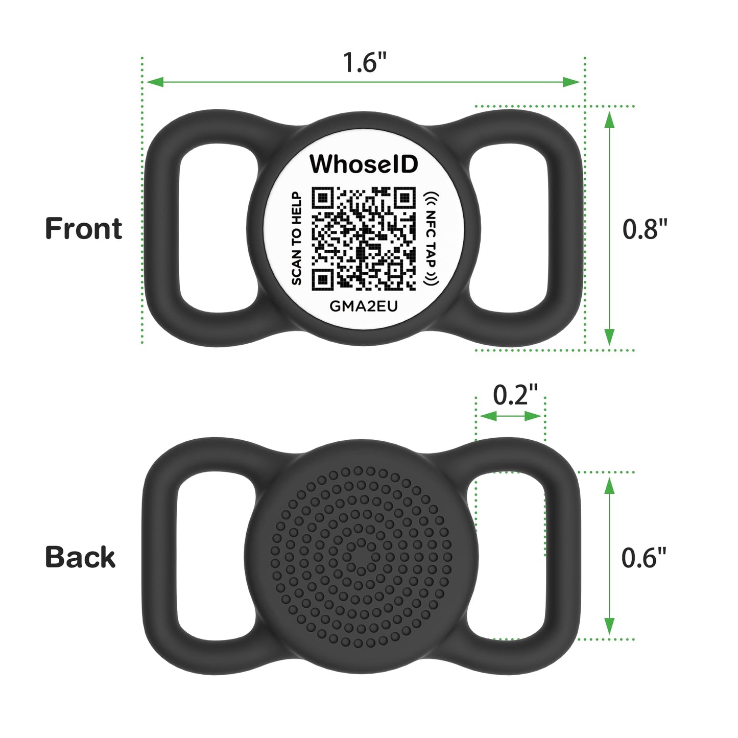 QR & NFC Pet ID Tag with Online Profile & Location Alerts